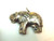Elephant Charm Pendant Sterling Silver 925 Trunk Up DazzleCity