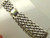 Panther Mesh Link Bracelet Silver Stainless Signed Logo DazzleCity