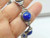 Sterling Lapis Lazuli Bracelet Blue Gold Flecks Vintage