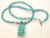 Turquoise Bear Heishi Necklace Coral Sterling  Spirit Hand Carved