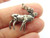 Moose Elk Antler Charm Deer Sterling Silver 925