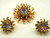 Sarah Coventry Set Opaline Rivoli Rhinestone Brooch Pin Earring