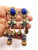 Scarab Clip Earrings Egyptian Neiger Type Blue Glass Long