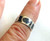 Sterling Silver Ring Onyx  ? Sz 7 Solid Ring Black Abstract Design DazzleCity