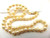 14kt Gold Natural PEARL Necklace Creme Strand Knotted Choker