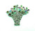 Flower Basket Pin Pastel Rhinestone Crystal Vase Brooch