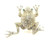 Frog Pin Toad Austrian Rhinestone Crystal Web Feet Platinum Plate