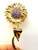 Daisy Bee Pin Amethyst Rhinestone Crystal Flower Brooch Bug Insect