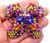 BUTTERFLY Pin RHINESTONE Crystal Brooch Fruit Salad TUTTI Fruiti