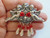 Pewter Angel Cherub Pin Red Roses Signed Pearls DazzleCity