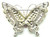 Pink Rhinestone Butterfly Pin Brooch Glass Lacey Victorian Look DazzleCity