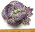 Lavender Rose Pin Flower Tanzanite Rhinestone Crystal Brooch