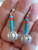 Sterling Silver Turquoise Earrings Pierced Arizona 925 DazzleCity