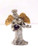 Pewter Angel Figurine Trinket Signed Tiny Vanity Shadow Box Gold Wings