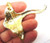 Stingray Fish Pin Shark Manta Ray Aquamarine Rhinestone Crystal