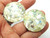 1950 Glitter Clip Earrings Silver Button Vintage