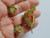 Peridot Pin Clip Earrings Set Mid Century Rhinestone BeadRage