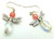 Sterling Angel Earrings Fairy Strawberry Quartz Swarovski Crystal