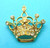 Royal Crown Pin Rhinestone Queen Pageant Princess Holder Glasses
