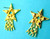 Shooting Star Earrings Pierced Rhinestone Crystal Celestial