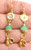 Monet Bee Earrings Chrysoprase Crystal Pierced DazzleCity