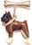 Boxer Pin Bulldog Dog Bone Rhinestone Crystal Brooch Collar DazzleCity
