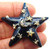Star Pin Cobalt Blue Celestial Brooch Rhinestone Crystal DazzleCity