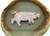 Pig Pin Hog Swine Boar Pink Brooch Rhinestone Crystal Saratoga