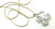 Shamrock 4 Leaf Clover Sterling Crystal CZ Necklace Snake