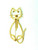 Kitty Cat Pin Bow Tie Silhouette Rhinestone Crystal Brooch