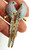 Lovebirds Pin Pair Shimmering Body Rhinestone Eye Brooch