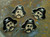 Pirate Skull Crossbones Pin Lot Old Treasure Island Hotel Tack 4 Piece