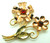 Flower Pin Signed Sterling Silver Vermeil Rhinestone Brooch