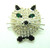 Cat Whiskers Pin Kitty Face Siamese Rhinestone Crystal Brooch