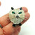 Cat Whiskers Pin Kitty Face Siamese Rhinestone Crystal Brooch