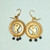 Vintage Queen Nefertiti Pierced Earrings Egyptian Long Chandelier DazzleCity
