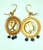 Vintage Queen Nefertiti Pierced Earrings Egyptian Long Chandelier DazzleCity