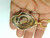 Germany Scarab Pendant Glass Wire Wrapped Cartouche Egyptian