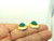 Egyptian Scarab Earrings Pierced Germany Glass Green Pierced Vintage