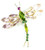 Dragonfly Pin Juliana Style Pink Olivine Rhinestone Crystal BeadRage