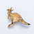 Kangaroo Pin Joey Pouch Jet Black Enamel Brooch DazzleCity