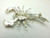 Scorpion Pin Scorpio Zodiac Rhinestone Crystal Silver Brooch