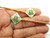 Egyptian Revival Bobby Pins Old German Glass Cabochon