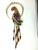 Parrot Bird Pin Rhinestone Crystal Brooch Dangle Tail 6.25"