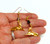 Sphinx Egyptian Revival Earrings Copper Bronzed Beads DazzleCity