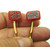 Egyptian Revival Bobby Pins Old German Glass Cabochon Hieroglyphs DazzleCity