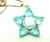 Star Aquamarine Cubic Zircon Sterling Chain Crystal Necklace