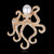 Octopus Pin Pendant Squid Brooch Kraken Steampunk BeadRage