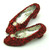 Dorothy Red Shoes Pewter Trinket Wizard of Oz Glitter Rhinestone