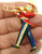 Trumpet Marching Band Pin Figural Patriotic Brooch